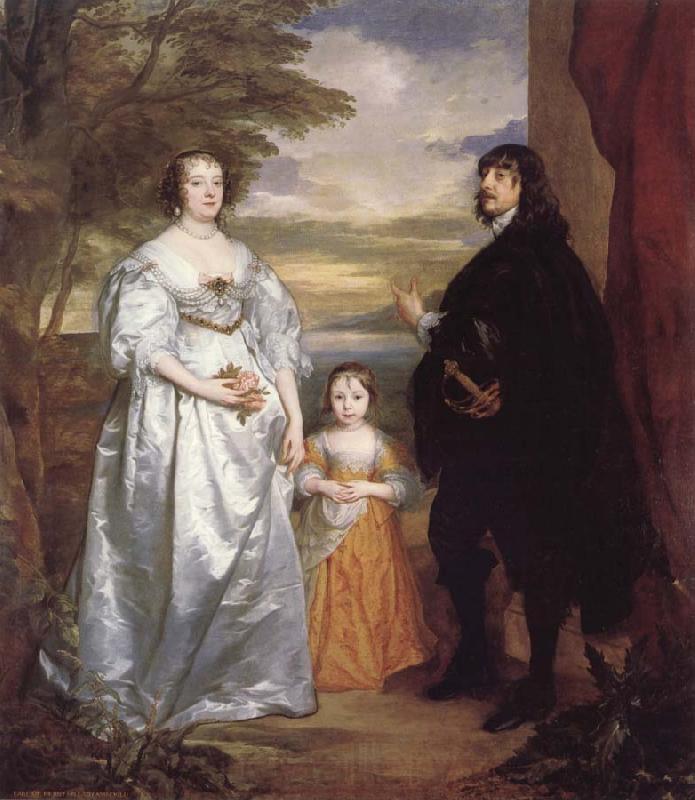 Anthony Van Dyck James Seventh Earl of Derby,His Lady and Child Germany oil painting art